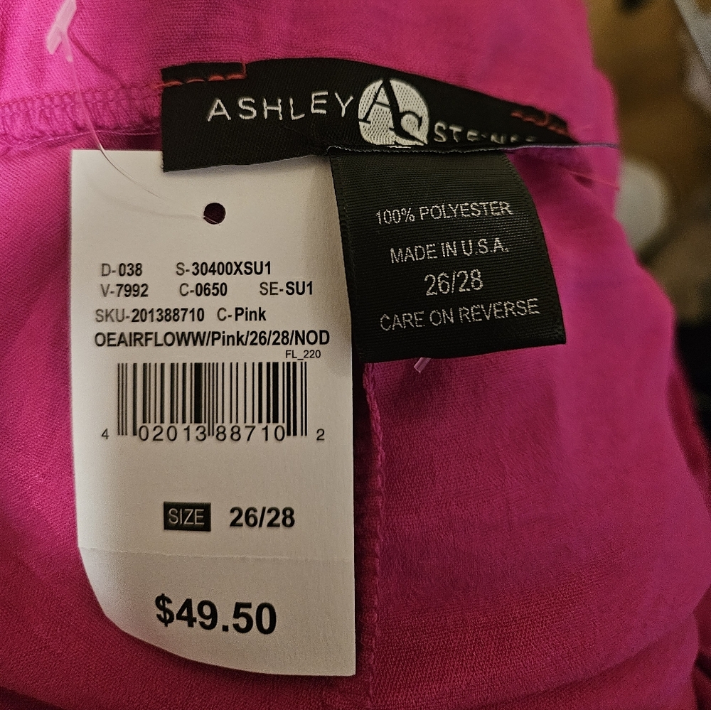 Bright  Pink Work Dressy Pants Plus Size.  New. - Picture 4 of 5